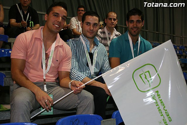 Pedro Andreo, presidente de NNGG de Totana; Iván Navarro, vicesecretario de NNGG; y Domingo López, vicesecretario de NNGG