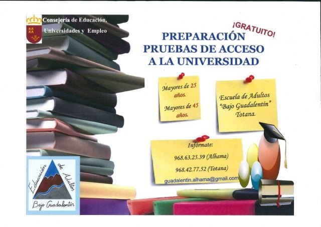 Quedan plazas libres para las pruebas de acceso a la Universidad para mayores de 25 años y 45 años