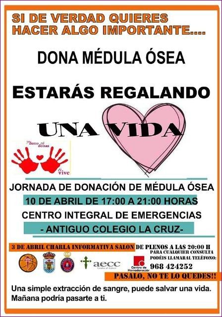 Mañana se celebra la jornada de donación de médula ósea