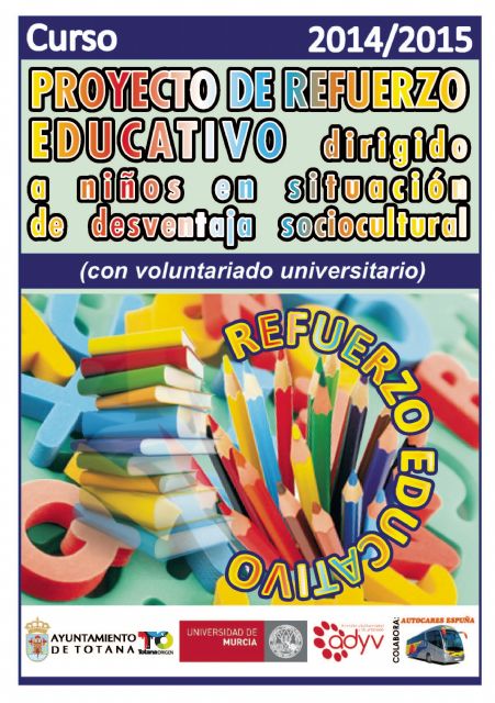 Se abre plazo para la captación de universitarios que quieran participar como voluntarios en el proyecto de refuerzo educativo en el curso académico 2014/15