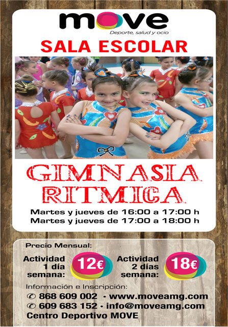 MOVE también ofrece clases de Gimnasia Rítmica en la Sala Escolar