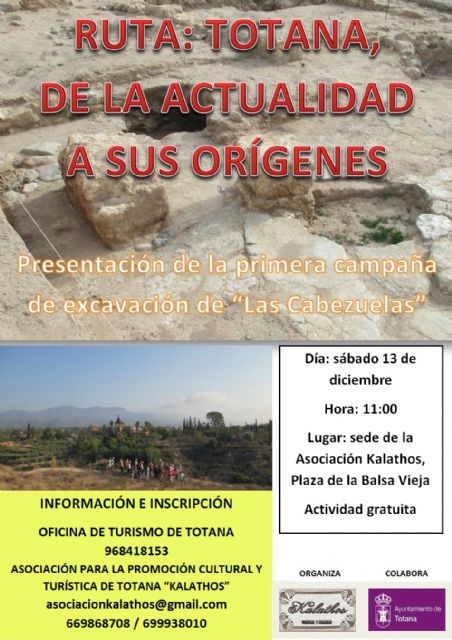 Descubre el origen de la ciudad de Totana de la mano de la Asociación Kalathos con la ruta 'Totana, de la actualidad a sus orígenes'