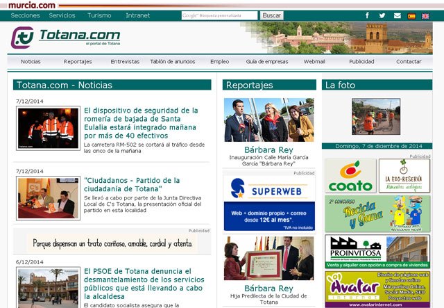 Totana.com rediseña su web