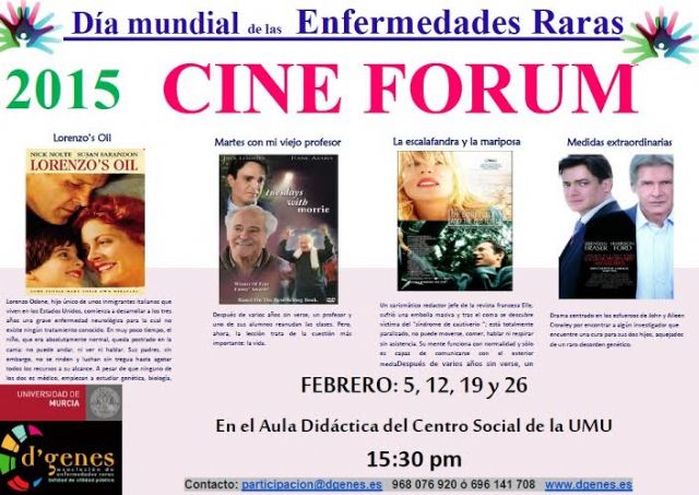 D´Genes organiza un ciclo de cine fórum los jueves del mes de febrero