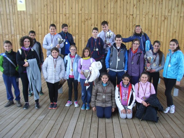 Los centros de enseñanza de La Cruz, La Milagrosa, Reina Sofía y Guadalentín, campeones regionales de orientación en la naturaleza, en la final regional de Deporte Escolar