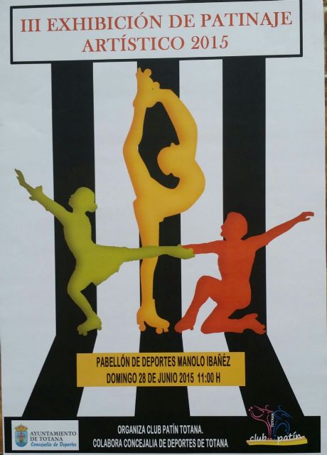 La III Exhibición de Patinaje Artístico, organizada por el Club Patín Totana, tendrá lugar el próximo domingo 28 de junio
