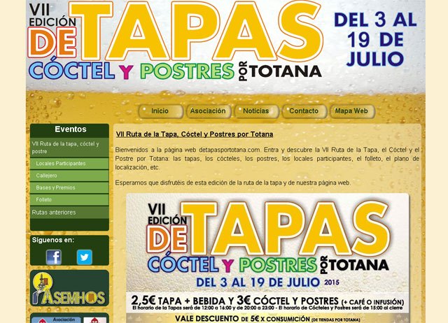 Descubre todos los detalles de la Ruta de Tapas, Cóctel y Postres de Totana en la web detapasportotana.com