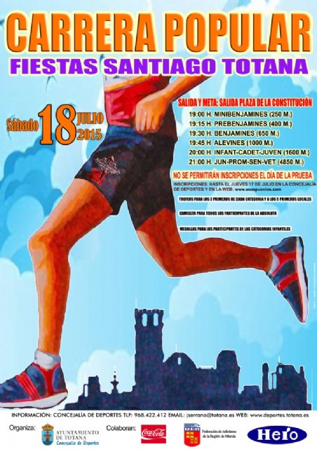 El 18 de julio, Totana celebra corriendo las Fiestas de Santiago