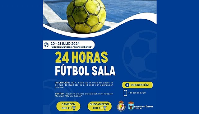Las 24 Horas de Fútbol Sala tendrán lugar los días 20 y 21 de julio