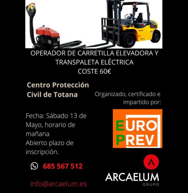 Curso 'Operador de carretillas elevadoras y transpaleta eléctrica'