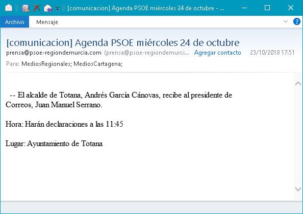 El PP denuncia que 'Andrés García está más preocupado por las primarias en el PSOE totanero que por activar la economía y el empleo'