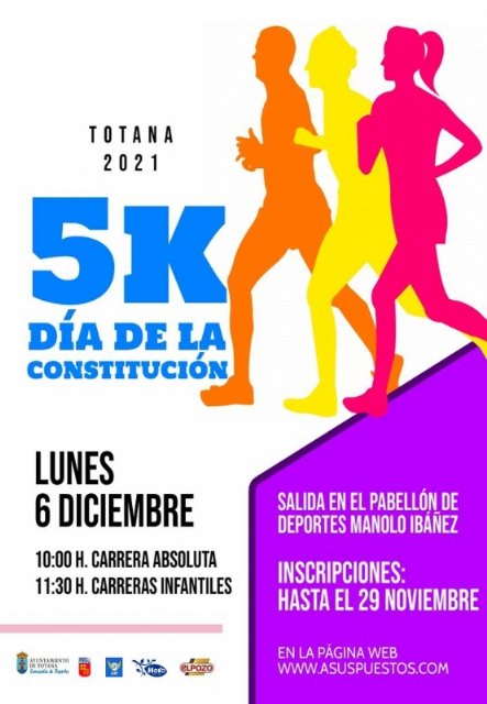 Las calles del recorrido de la Carrera Popular “Día de la Constitución” permanecerán cerradas al tráfico entre las 9:00 y las 13:00 horas, estando prohibido estacionar en las mismas