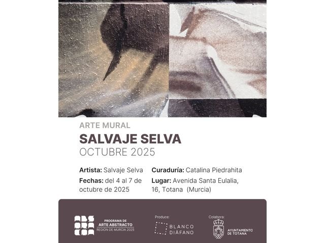 Salvaje Selva inicia en Totana su mural de arte abstracto dentro del programa Abstracta 2025