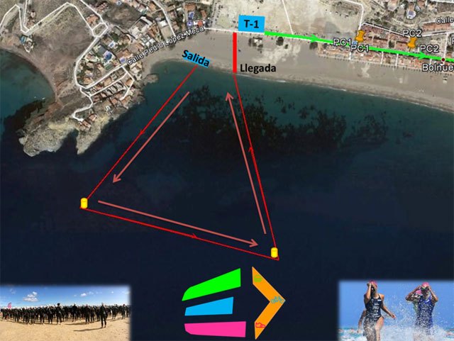 Natación.- Playa de Bolnuevo (Mazarrón)