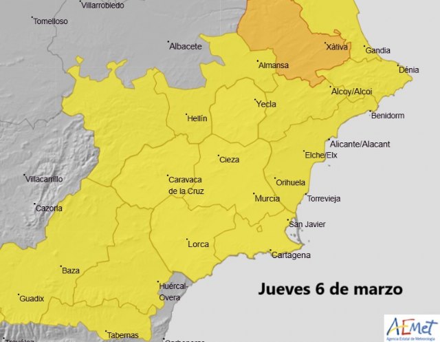 El temporal de lluvia continuará durante el jueves