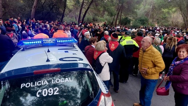 Más de 50 efectivos integran el dispositivo de seguridad de la romería de regreso de La Santa de Totana mañana domingo 7 de enero