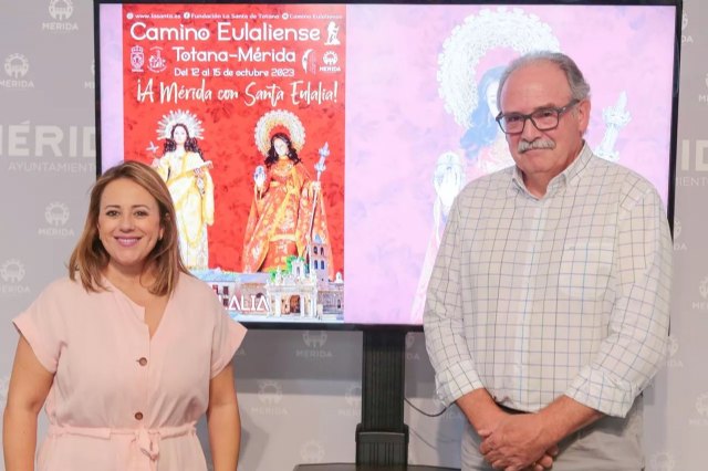 Más de 1.000 peregrinos de Totana, acompañados de su patrona, Santa Eulalia de Mérida “La Santa”, culminarán el Camino Eulaliense que une Totana con Mérida el próximo 13 de octubre