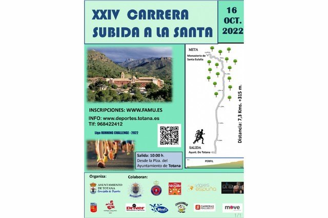 La XXIV Carrera Subida a La Santa de atletismo se celebra el domingo 16 de octubre