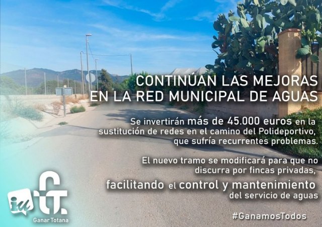 Continúan las mejoras en el Servicio de Aguas: Obras en el camino del Polideportivo
