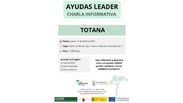 Se organiza una charla informativa para dar cuenta de las Ayudas LEADER Territorio Sierra Espuña