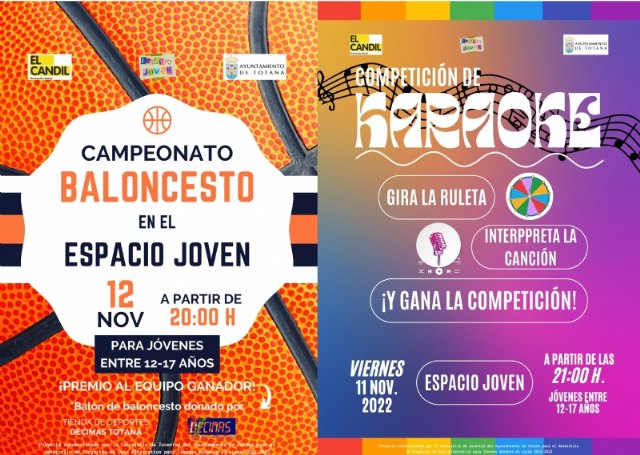 El Espacio Joven acogerá este fin de semana la celebración de una competición de karaoke y un campeonato de baloncesto