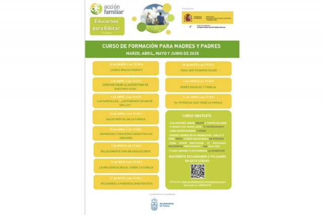 Comienza la Escuela para Padres y Madres on line, organizada por el Servicio Municipal de Drogodependencias e impartida por la Asociación Acción Familiar