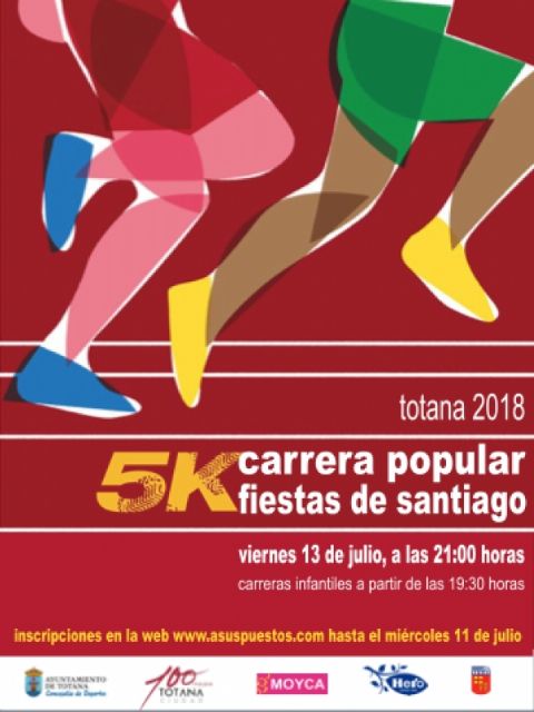 Hoy finaliza el plazo de inscripción para participar en la Carrera Popular 'Fiestas de Santiago', que se celebra este viernes