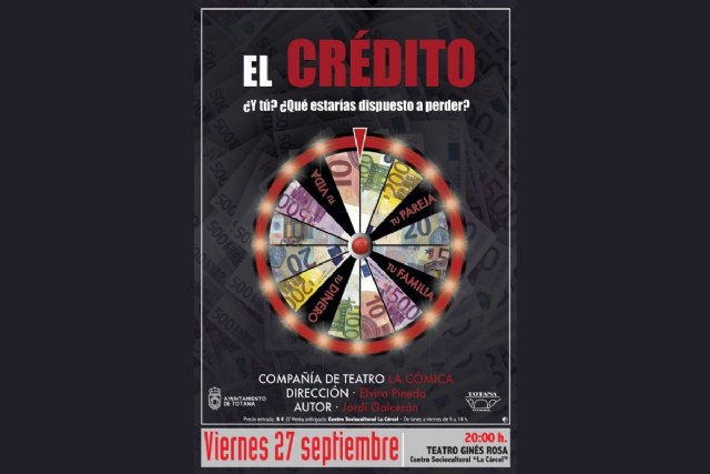 La compañía murciana La Cómica lleva el humor inteligente de 'El Crédito' al Teatro Ginés Rosa