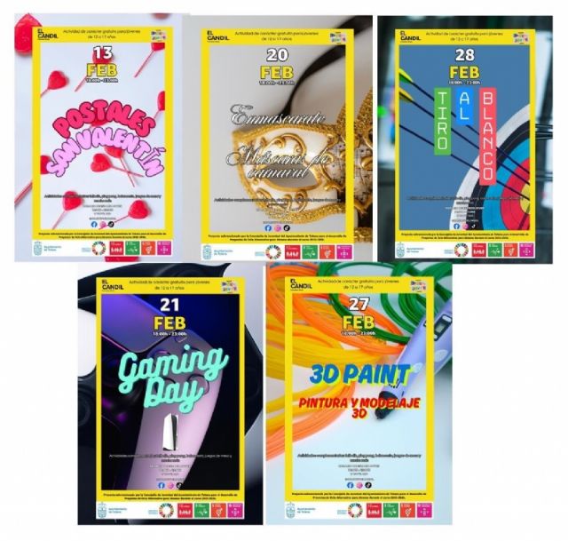 El Espacio Joven continúa su programación en febrero con un amplio abanico de actividades monográficas dirigidas a jóvenes de entre 12 y 17 años