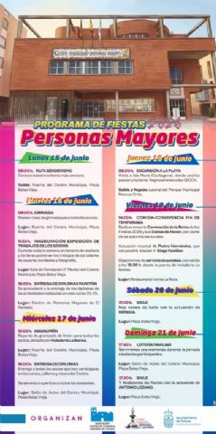 Esta semana comienzan las actividades de las Fiestas de las Personas Mayores de Totana 2026 con un amplio y diverso programa