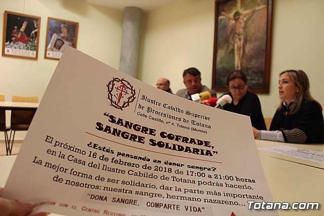 La iniciativa 'Sangre cofrade, sangre solidaria' tendrá lugar el próximo viernes 16 de febrero