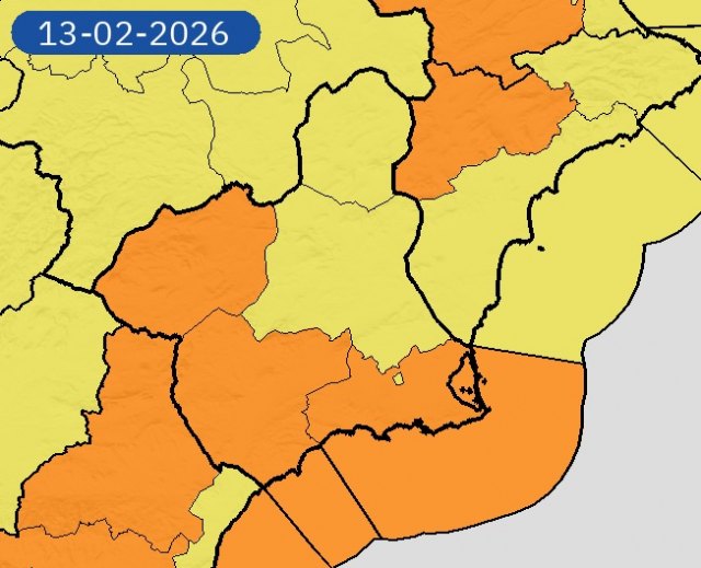 Totana activa el aviso naranja por fuertes rachas de viento ante la llegada de la borrasca Oriana