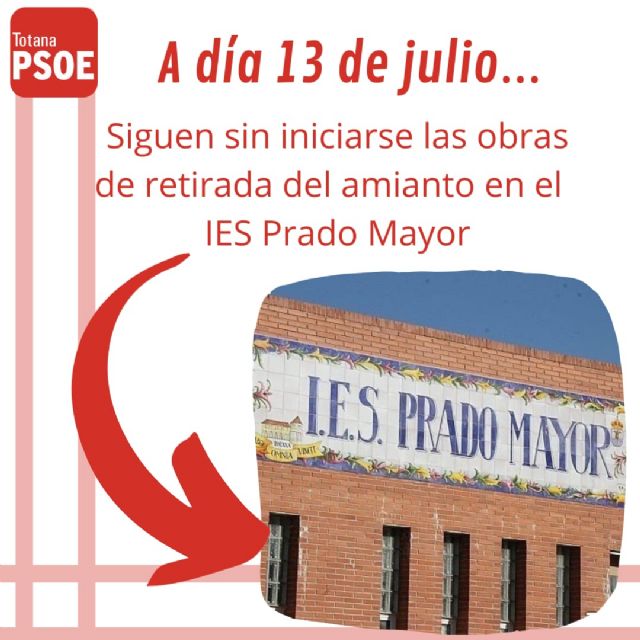 Aun no se han iniciado las obras para la retirada del amianto en el IES Prado Mayor