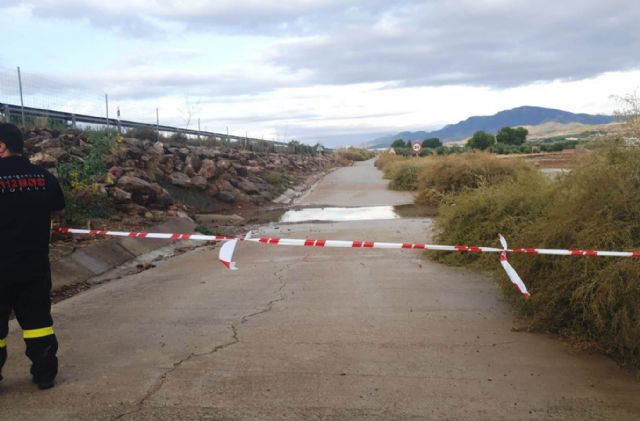 El municipio de Totana acumula una media de más de 80 litros por metro cuadrado a raíz del temporal de lluvias sin que se hayan producido daños relevantes de consideración