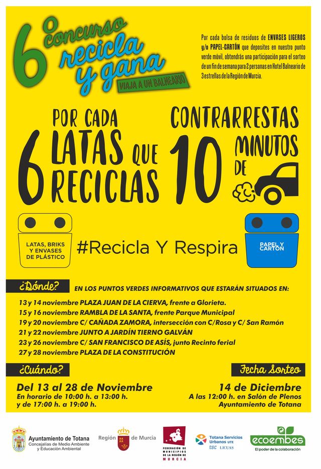 Hoy comienza la campaña de concienciación ciudadana para fomentar el reciclaje mediante la separación en origen de envases ligeros y papel-cartón