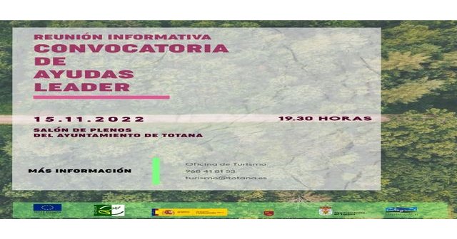Integral celebra mañana una charla informativa para informar de los fondos Leader que afectan a varias diputaciones y territorio de Totana