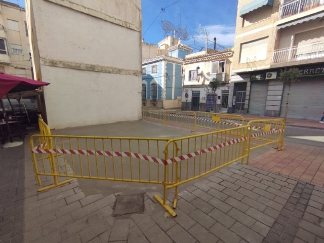 Finalizan las obras de hormigonado del solar ubicado en la calle San Antonio, que se destinará a aparcamiento disuasorio