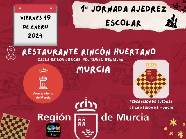 Los equipos de categoría Open de los IES Juan de la Cierva y Prado Mayor estarán presentes en la I Jornada Escolar Regional de Ajedrez del próximo viernes