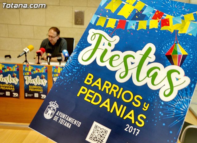 El calendario de fiestas en barrios y pedanías se prolongará desde principios de junio hasta comienzos de octubre de 2017