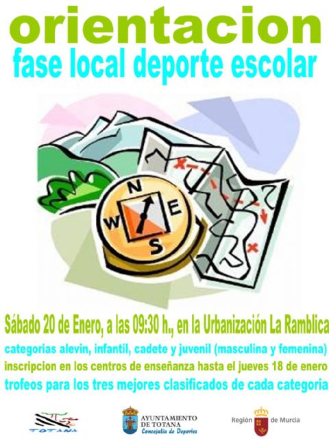 La Fase Local de Orientación de Deporte Escolar tendrá lugar este próximo sábado 20 de enero