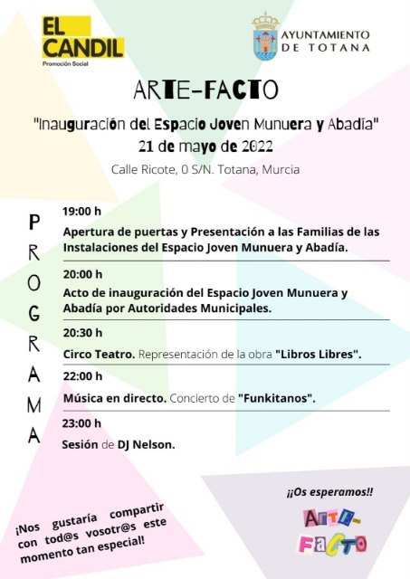 Este próximo sábado se inaugura de forma oficial el nuevo Espacio Joven y el proyecto de ocio alternativo