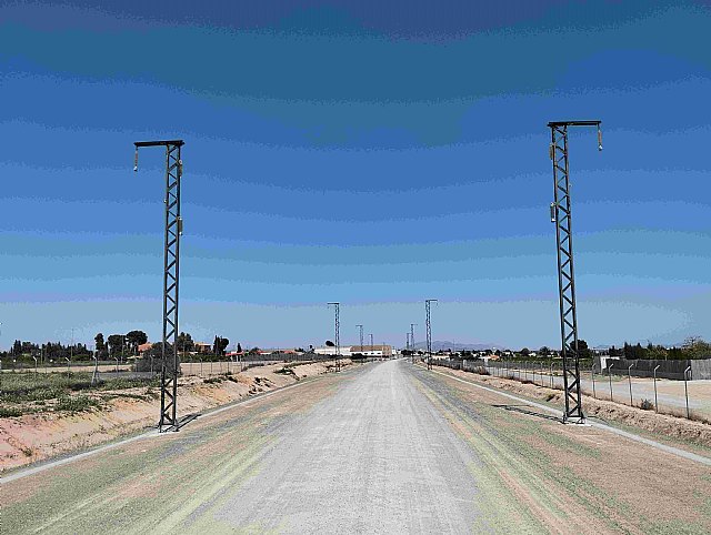 La Línea de Alta Velocidad Murcia-Almería avanza con sus primeras estructuras de electrificación y la subestación de Totana