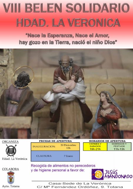 El VIII Belén solidario de La Verónica se inaugurará mañana