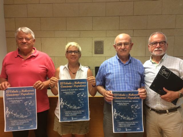 Cultura organiza el viernes 27 de julio la III Velada de Habaneras y Canciones Populares, en el auditorio municipal 'Marcos Ortiz', con la participación de tres grupos