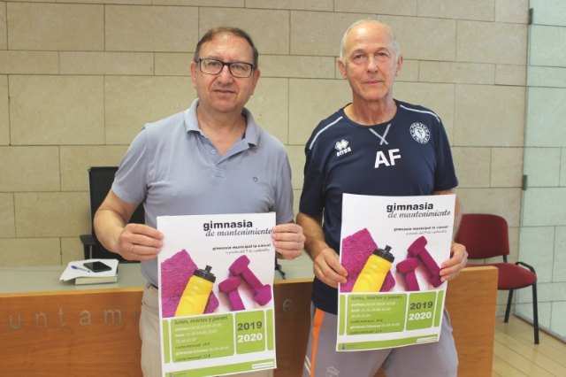 El programa de Gimnasia de Mantenimiento arrancó el pasado 9 de septiembre y continúa abierto el plazo de inscripción con un amplísimo abanico horario