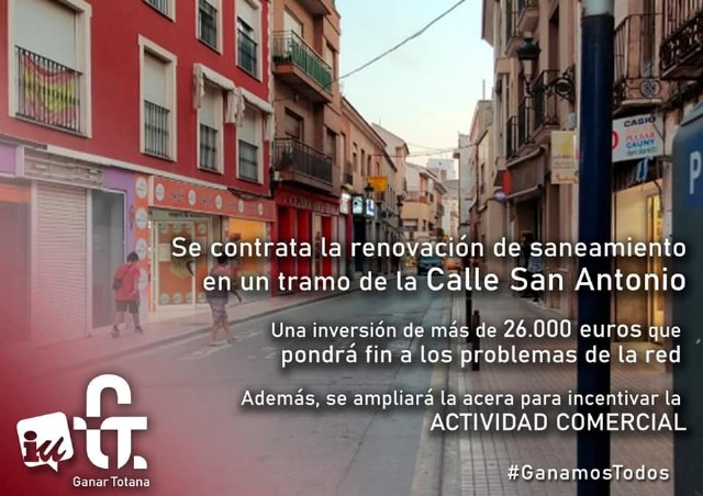 Inician las obras del servicio de aguas en calle San Antonio