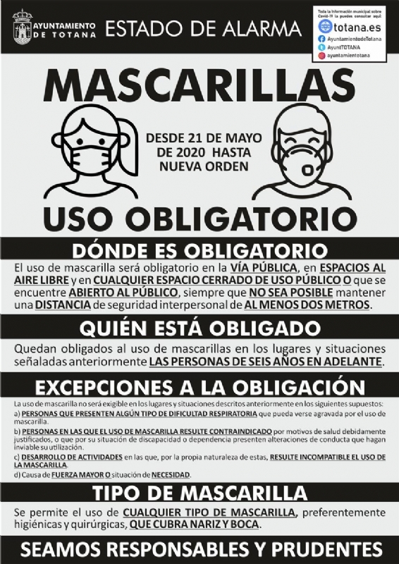 El uso de mascarillas ya es obligatorio desde hoy a partir de los 6 años
