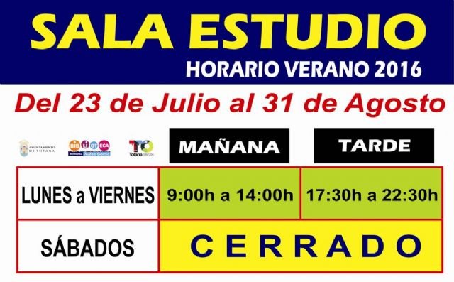 La Sala de Estudio del Centro Sociocultural “La Cárcel” tiene nuevo horario de verano del 23 de julio al 31 de agosto