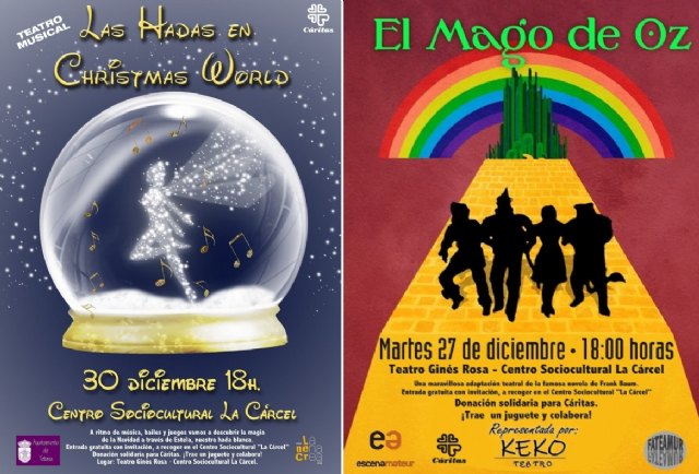 Se amplía la venta de entradas para asistir a las obras de teatro infantiles “Mago de Oz” y “Las Hadas en Christmas World” debido a la alta demanda