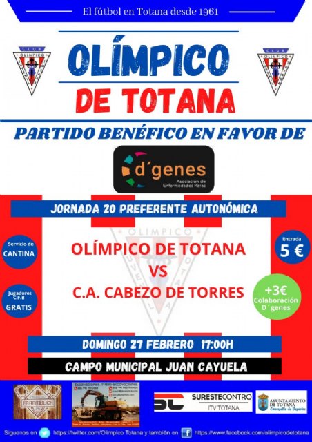 El partido que disputará el domingo el Olímpico servirá para dar visibilidad a las enfermedades raras